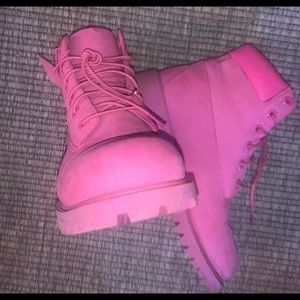 pink timberland boots